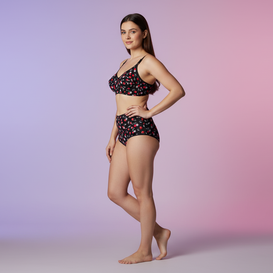 Süngersiz Desenli Sütyen